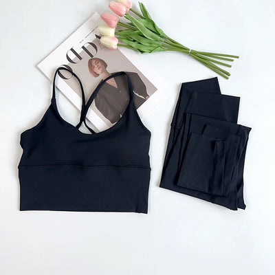 Yoga Leggings & Sports Bra Set