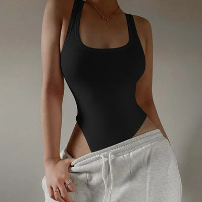 Off-Shoulder Knit Bodysuit – Sexy Halter Clubwear
