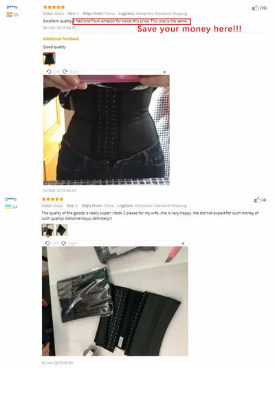 Latex Waist Trainer Corset – 9-Steel Bone Body Shaper