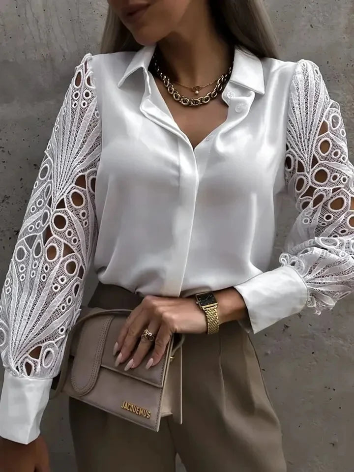 Lace Hollow Vintage Blouse