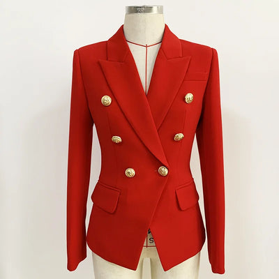 Pink Slim Blazer – Women’s Double Breasted