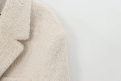 Faux Fur Blazer – Women's Long Jacket