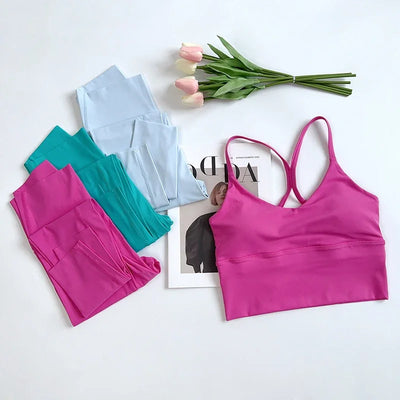 Yoga Leggings & Sports Bra Set