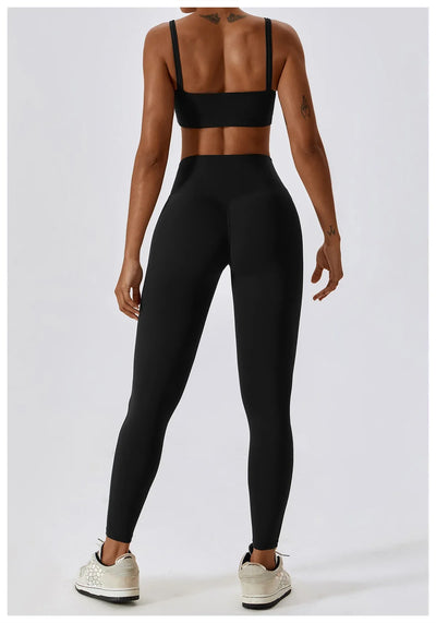 Seamless 2-Piece Workout Set – High Waist Leggings & Top