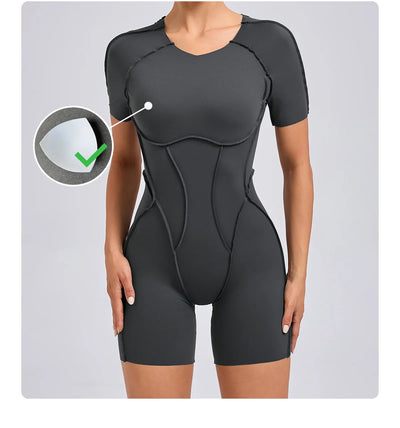 Backless Scrunch Jumpsuit – Women’s Fitness Yoga Romper