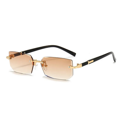 Rimless Rectangle Sunglasses
