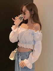 Off Shoulder Ruffle Blouse