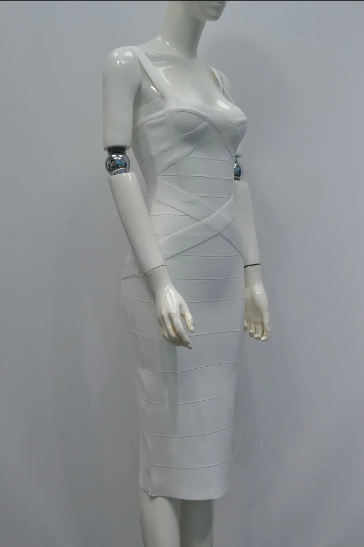 2024 Bandage Bodycon Midi Dress – Royal Spaghetti Strap Party Style
