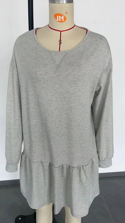 Sweater Bodycon Dress – Solid Round Neck Autumn Look