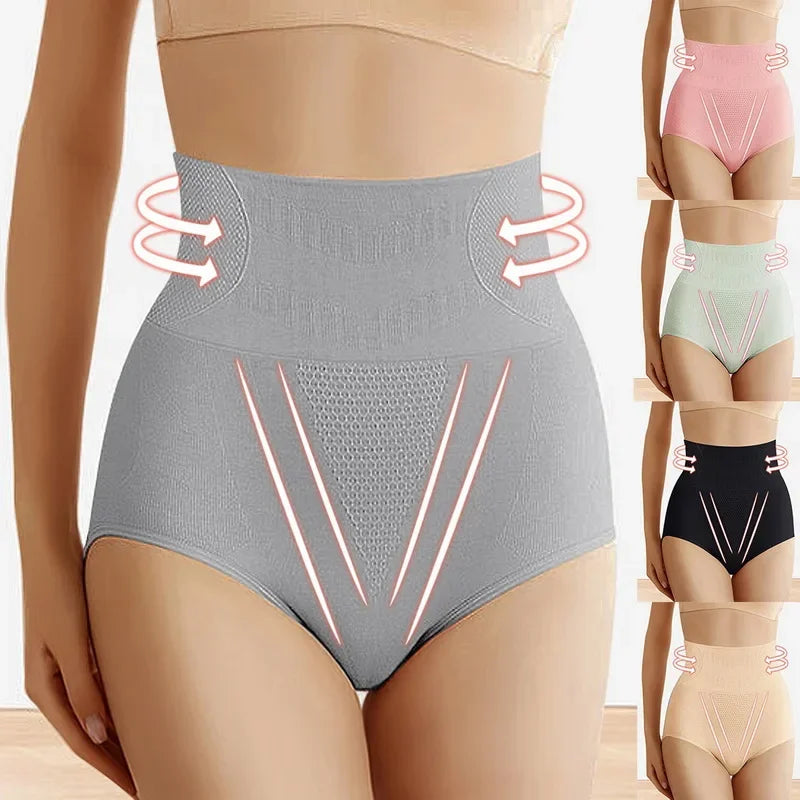 High-Waist Cotton Briefs – Tummy Control Triangle Underwear