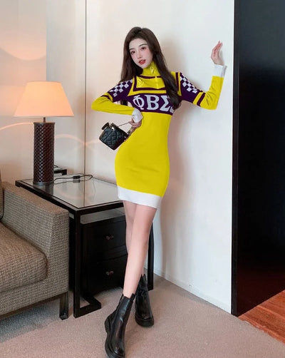 Sexy Crochet Bodycon Dress – Knitted Y2K Long Sleeve Look
