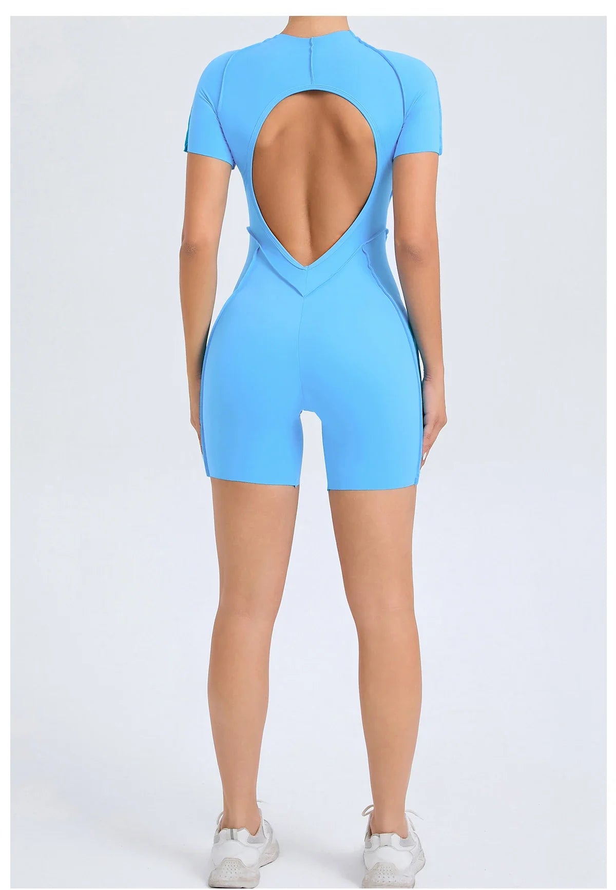 Backless Scrunch Jumpsuit – Women’s Fitness Yoga Romper