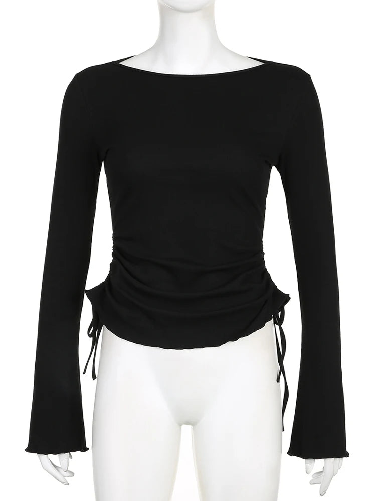 Elegant Fashion Drawstring Top