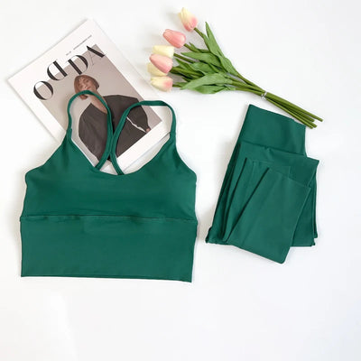 Yoga Leggings & Sports Bra Set