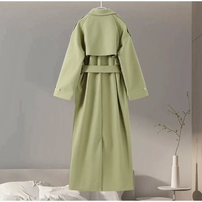 Wool Blend Coat – Elegant Belted Winter Wear