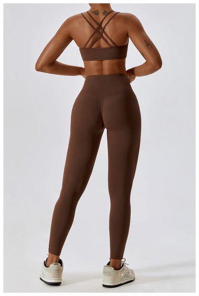 Seamless 2-Piece Workout Set – High Waist Leggings & Top