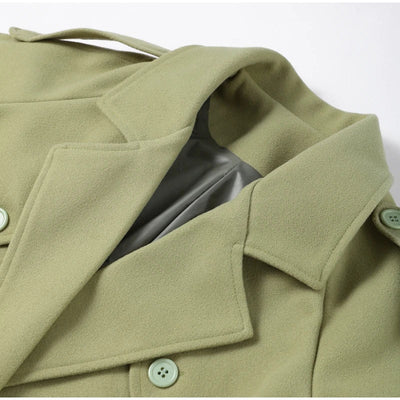 Wool Blend Coat – Elegant Belted Winter Wear