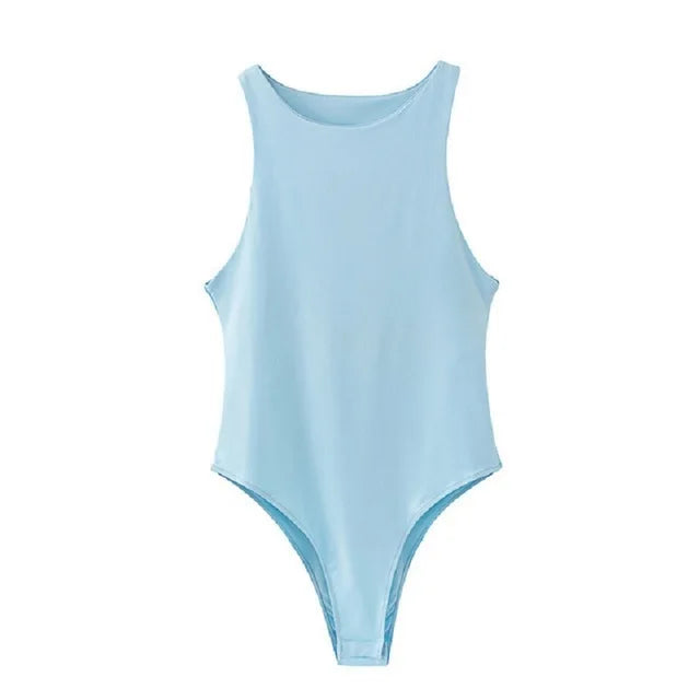 Sleeveless Bodycon Bodysuit – Slim Fit Streetwear One-Piece