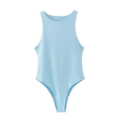 Sleeveless Bodycon Bodysuit – Slim Fit Streetwear One-Piece