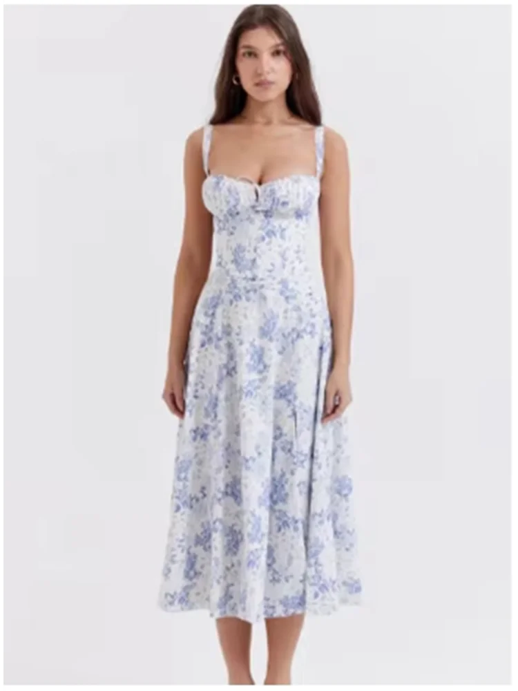 Y2K Strapless Mini Dress – Sexy Printed Sleeveless Party Style