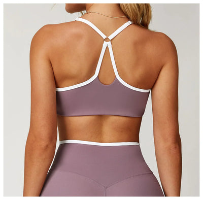 Shockproof Sports Bra – Push-Up Crop Top for Yoga & Workouts