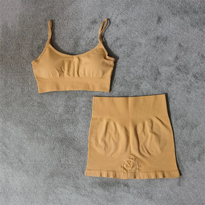 Seamless Sports Bra & Shorts Set
