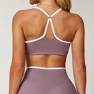 Shockproof Sports Bra – Push-Up Crop Top for Yoga & Workouts