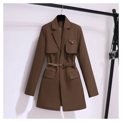 Korean Style Blazer – Women’s Lace-Up Jacket