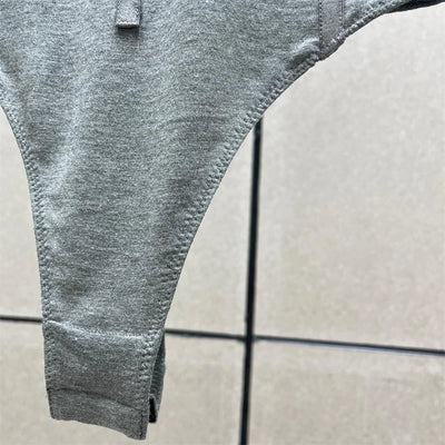 Cotton Knit Bodysuit – Slim Fit Round Neck Tee