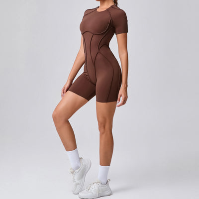 Backless Scrunch Jumpsuit – Women’s Fitness Yoga Romper