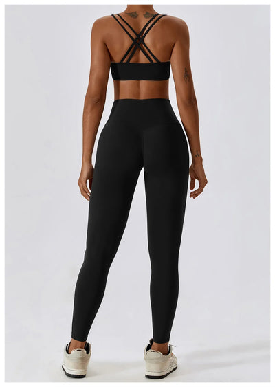 Seamless 2-Piece Workout Set – High Waist Leggings & Top