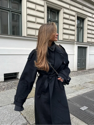 Elegant Lapel Long Sleeve Coat