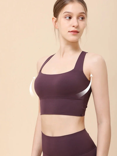 Seamless High-Impact Sports Bra – Push-Up Fitness Top