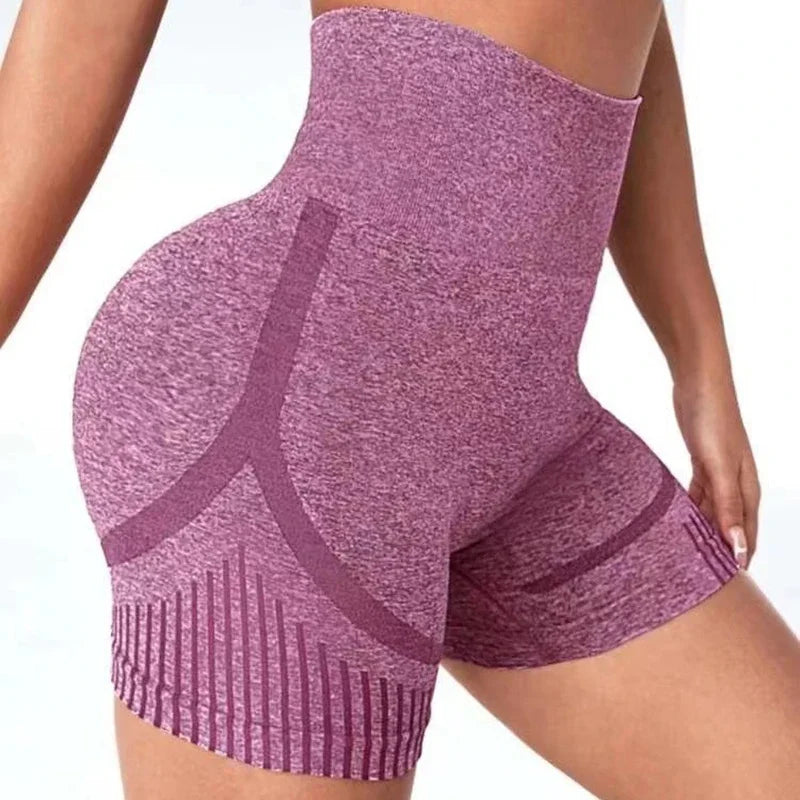 Seamless High Waist Yoga Shorts – Quick-Dry Stretch Activewear for Women