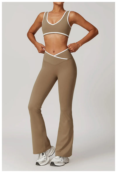 2-Piece Yoga Set – High Waist Leggings & Sports Bra for Women