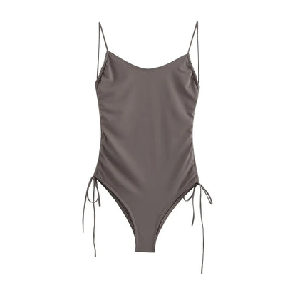 Off Shoulder Backless Bodysuit
