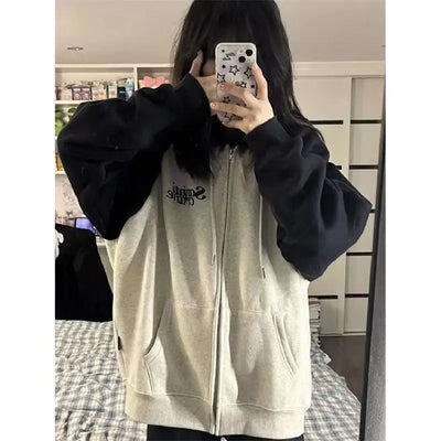 Vintage Patchwork Jacket – Women’s Streetwear