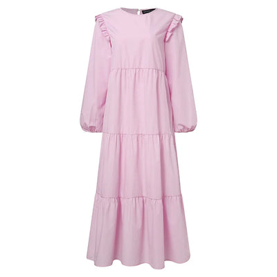 2025 Modest Maxi Dress – Vintage O-Neck Islamic Kaftan Abaya Style