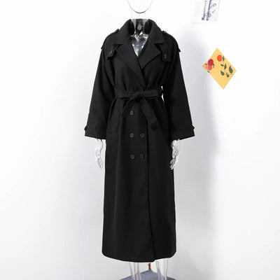 Wool Blend Coat – Elegant Belted Winter Wear