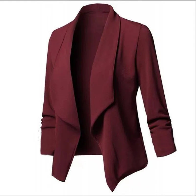 Ruched Blazer – Women’s Lightweight Jacket
