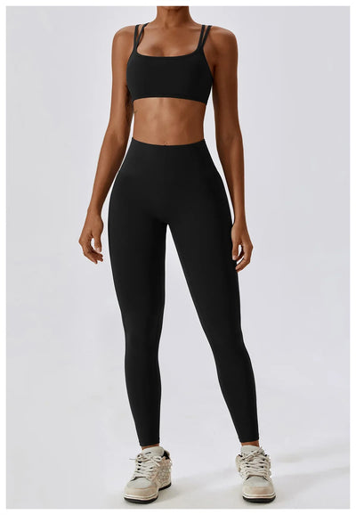 Seamless 2-Piece Workout Set – High Waist Leggings & Top
