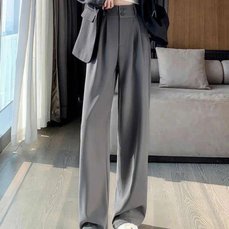 Elegant Wide Leg Pants Korean Style