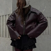 Leather Jaqueta Jacket