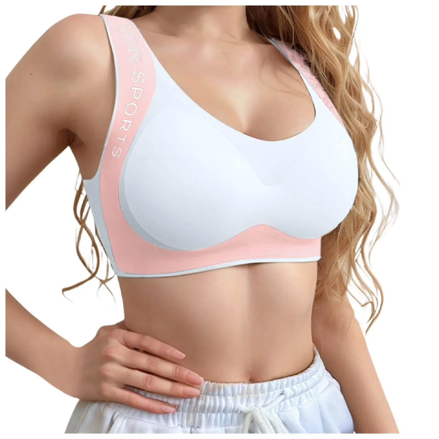 High Impact Sports Bra – Seamless Racerback Compression