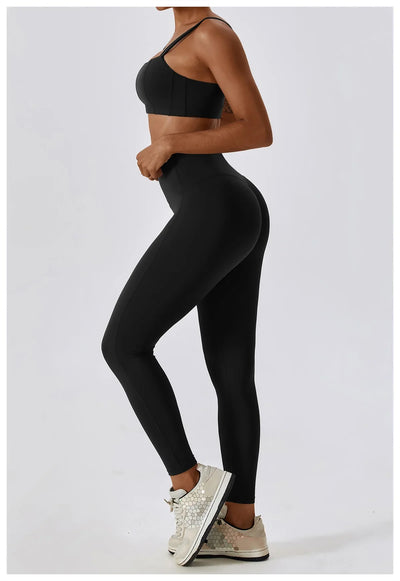Seamless 2-Piece Workout Set – High Waist Leggings & Top