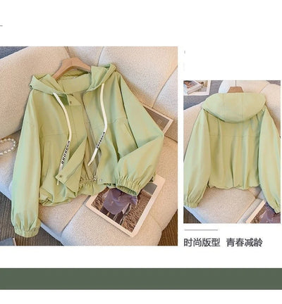 Hooded Zipper Jacket – Women’s Loose Fit