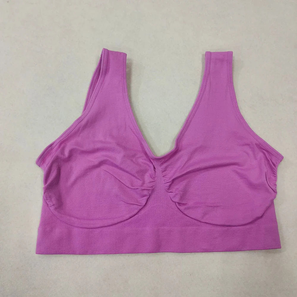 Wireless Sleep Bra – No-Pad Yoga Bralette (Plus Size)