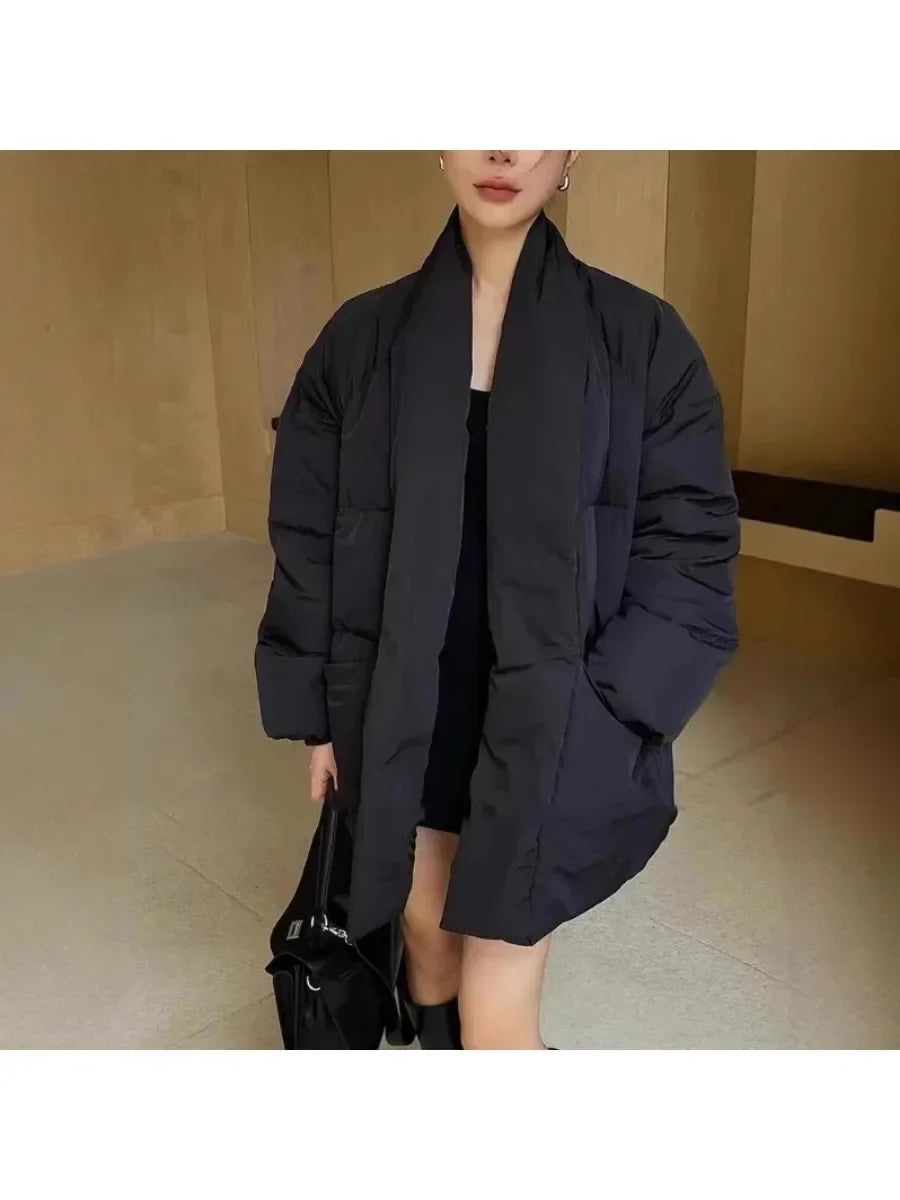 Spliced Belt Loose Jacket