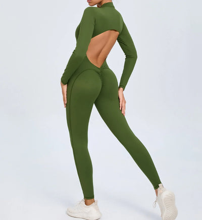 One-Piece Fitness Jumpsuit – Seamless Women’s Training Suit