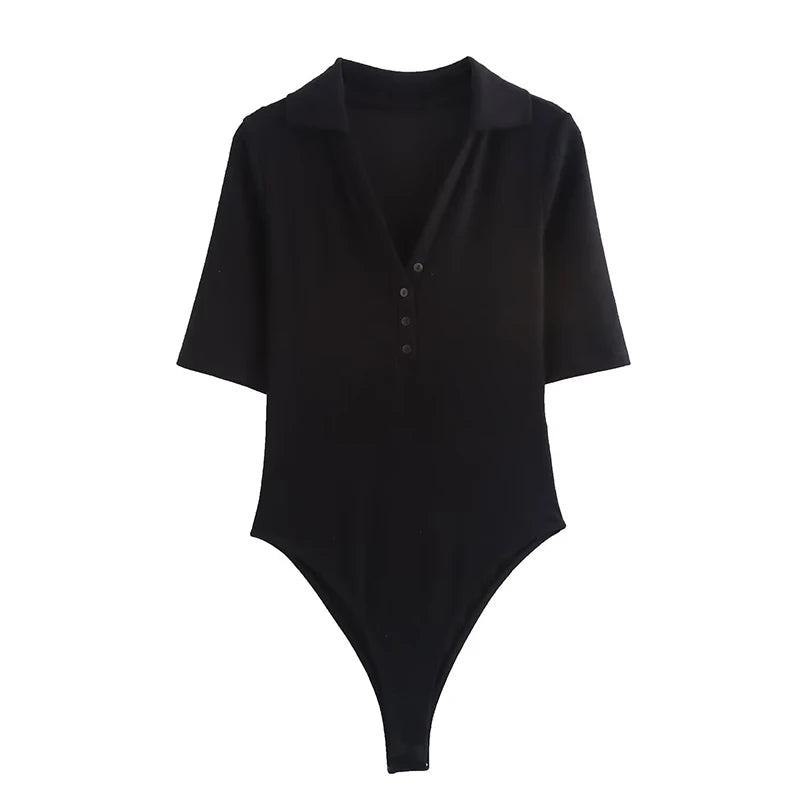 Short Sleeve Casual Bodysuit